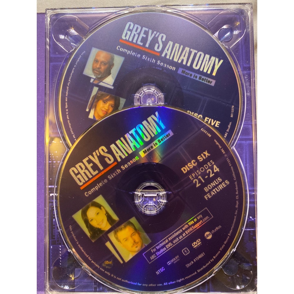 Greys Anatomy Complete Sixth Season DVD 6-Disc Set More is Better ABC Studios - Picture 5 of 7